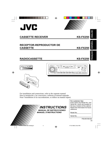 JVC KS-FX250 Manuel utilisateur | Fixfr
