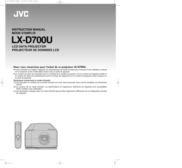 JVC LXD700U Manuel utilisateur | Fixfr