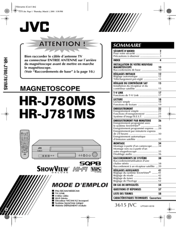 JVC SHOWVIEW HR-J780MS Manuel utilisateur | Fixfr