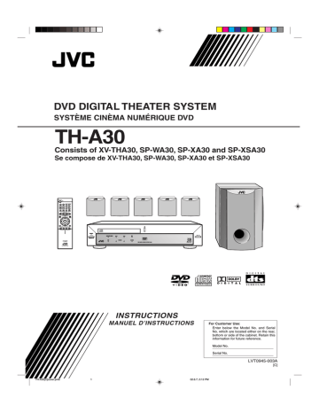 JVC SP-XA30 Manuel utilisateur | Fixfr