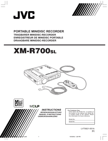 JVC XM-R700SL Manuel utilisateur | Fixfr