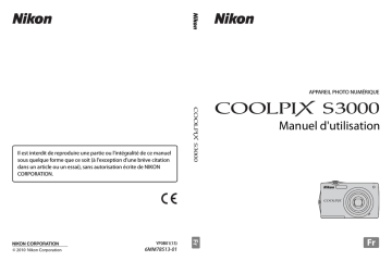 Nikon Coolpix S3000 Manuel utilisateur | Fixfr