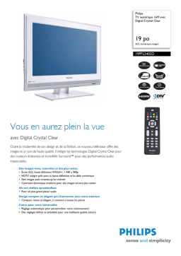 Philips 19PFL5402D Manuel utilisateur