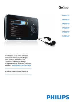 Philips GOGEAR SA5295BT Manuel utilisateur