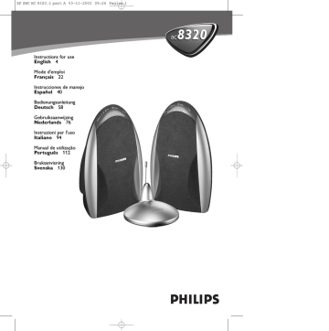 Philips SBC BC8320 Manuel utilisateur | Fixfr