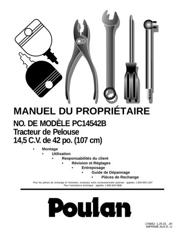 Poulan PO14542LT Manuel utilisateur | Fixfr