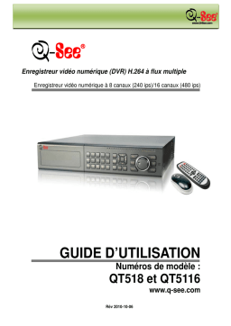 Q-See QT518 Manuel utilisateur