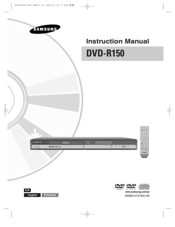 Samsung DVD-R150 Manuel utilisateur | Fixfr