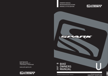 SCOTT Sports SA Bicycle Spark Manuel utilisateur | Fixfr