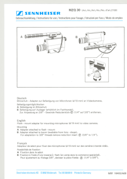 Sennheiser MZQ 30 Manuel utilisateur