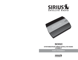 Sirius Satellite Radio SCH1C Manuel utilisateur