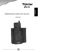 Topcom ZENO 200 Manuel utilisateur