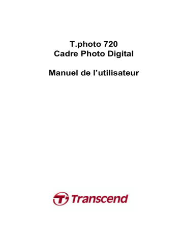 Transcend Information T.PHOTO 720 Manuel utilisateur | Fixfr