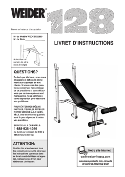 Weider WECCBE0289 Manuel utilisateur