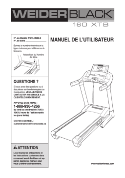 Weider WBTL14608 Manuel utilisateur