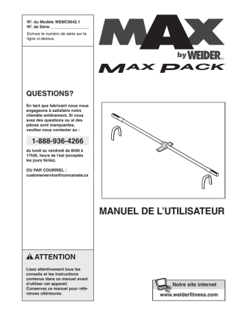 Weider 100LB Manuel utilisateur | Fixfr