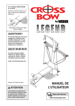 Weider WEEVSY5943 Manuel utilisateur