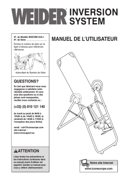 Weider WEEVBE1334 Manuel utilisateur