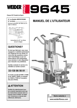 Weider WEEVSY6200 Manuel utilisateur