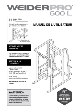 Weider PRO POWER CAGE 500 BENCH 15500 Manuel utilisateur