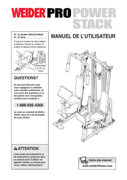 Weider WECCSY2983 Manuel utilisateur