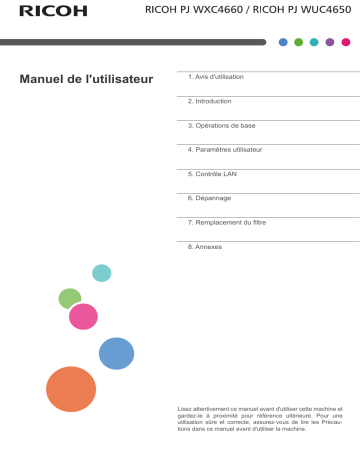 Savin PJ WXC4660/WUC4650 Manuel utilisateur | Fixfr