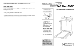 HealthRider HETL4063 250P TREADMILL Manuel utilisateur