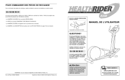 HealthRider HREVEL0598 E330 ELLIPTICAL Manuel utilisateur