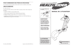 HealthRider HREVEL1704 2000 ELLIPTICAL Manuel utilisateur