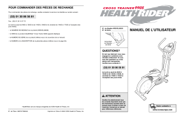 HealthRider HREVEL3603 990 S ELLIPTICAL Manuel utilisateur | Fixfr