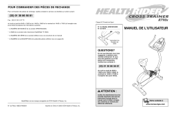 HealthRider HREVEX2403 790X BIKE Manuel utilisateur