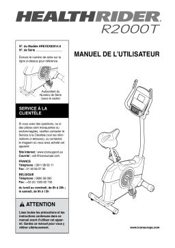 HealthRider HREVEX83914 R2000T BIKE Manuel utilisateur