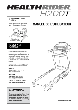 HealthRider HETL14915 H200T TREADMILL Manuel utilisateur