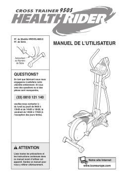 HealthRider HREVEL4885 950 S ELLIPTICAL Manuel utilisateur