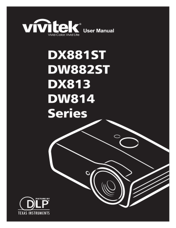 DW882ST | DX813 | DW814 | Vivitek DX881ST Projector Manuel utilisateur | Fixfr