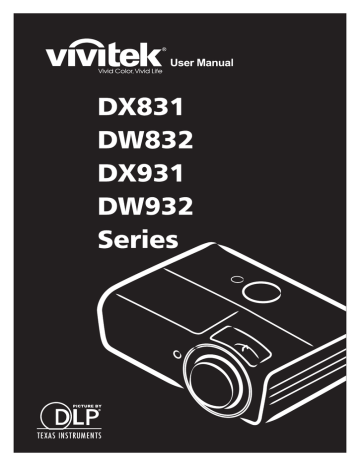 Vivitek DX831 Projector Manuel utilisateur | Fixfr