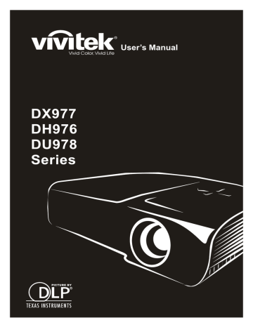 DX977-WT | DU978-WT | Vivitek DH976-WT Projector Manuel utilisateur | Fixfr