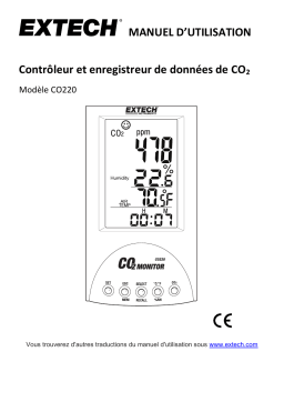 Extech Instruments CO220 Desktop Indoor Air Quality CO Manuel utilisateur
