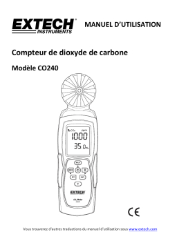 Extech Instruments CO240 Indoor Air Quality, Carbon Dioxide (CO) Manuel utilisateur