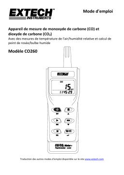 Extech Instruments CO260 CO/CO₂ Meter Manuel utilisateur