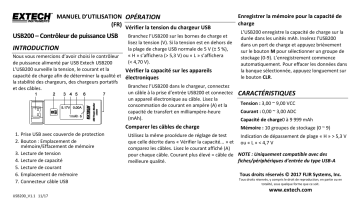 Extech Instruments USB200 USB Power Monitor Manuel utilisateur | Fixfr