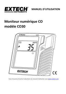 Extech Instruments CO30 CO (Carbon Monoxide) Monitor Manuel utilisateur