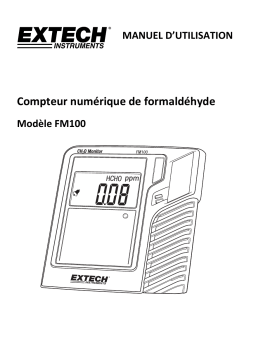 Extech Instruments FM100 Compact Desktop Formaldehyde Monitor Manuel utilisateur