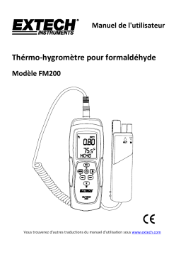 Extech Instruments FM200 Formaldehyde Meter Manuel utilisateur