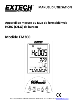 Extech Instruments FM300 Desktop Formaldehyde Monitor Manuel utilisateur