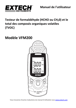 Extech Instruments VFM200 VOC/Formaldehyde Meter Manuel utilisateur