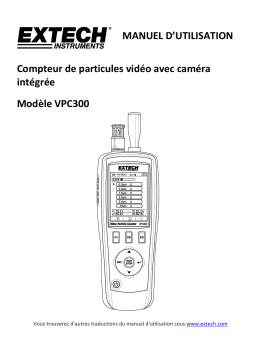 Extech Instruments VPC300 Video Particle Counter Manuel utilisateur