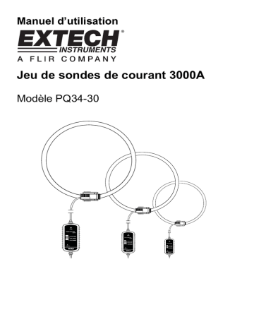 Extech Instruments PQ34-30 3000A Current Flexible Clamp Probes Manuel utilisateur | Fixfr
