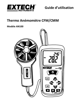 Extech Instruments AN100 CFM/CMM Mini Thermo-Anemometer Manuel utilisateur