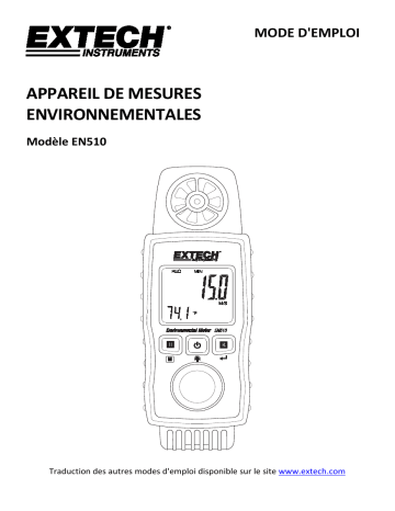 Extech Instruments EN510 10-in-1 Environmental Meter Manuel utilisateur | Fixfr